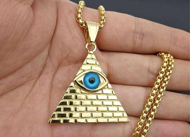 Freimaurer-Amulett (allsehendes Auge) in Form einer Halskette für Reichtum